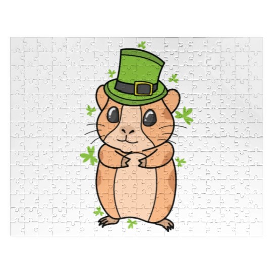Guinea Pig with Shamrock St. Patricks Day Jigsaw Puzzles
