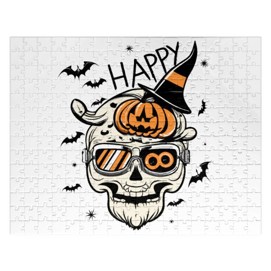 Skull Candy Punppkin Halloween Jigsaw Puzzles