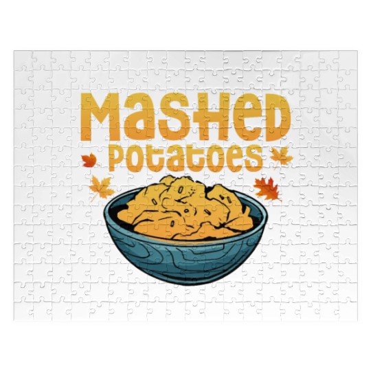 I Wonder If Mashed Potatoes Food Thanksgiving Jigsaw Puzzles