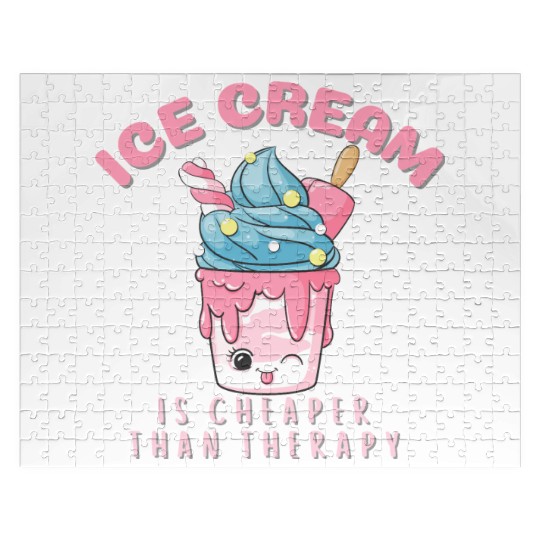 ice cream is cheaper than therapy Jigsaw Puzzles