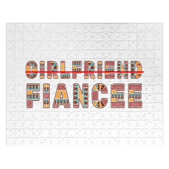 Girlfriend Fiancee Couple Engagement Engaged Jigsaw Puzzles