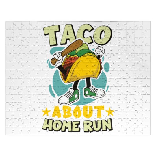 Taco Mexican Food Baseball Card Baseball Player Jigsaw Puzzles