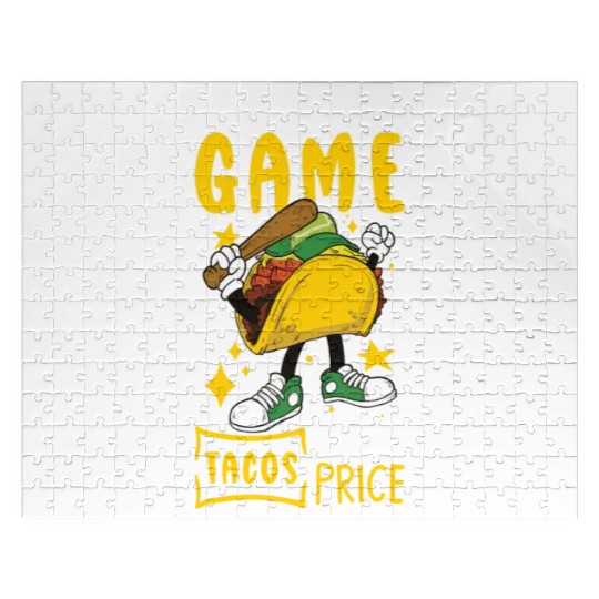 Taco Mexican Food Baseball Card Baseball Player Jigsaw Puzzles
