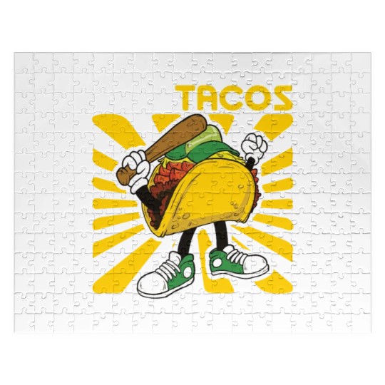 Taco Mexican Food Baseball Card Baseball Player Jigsaw Puzzles