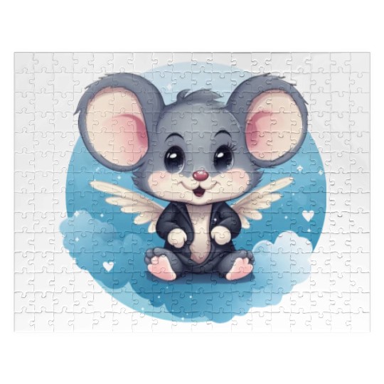 Mouse Angel Wings Rat Jigsaw Puzzles