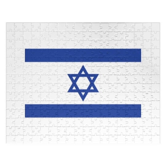 Israeli Flag with Star of David Design Jigsaw Puzzles