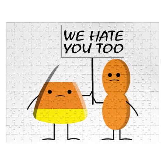 Candy Corn and Circus Peanut, Cute and Sassy Candy Jigsaw Puzzles