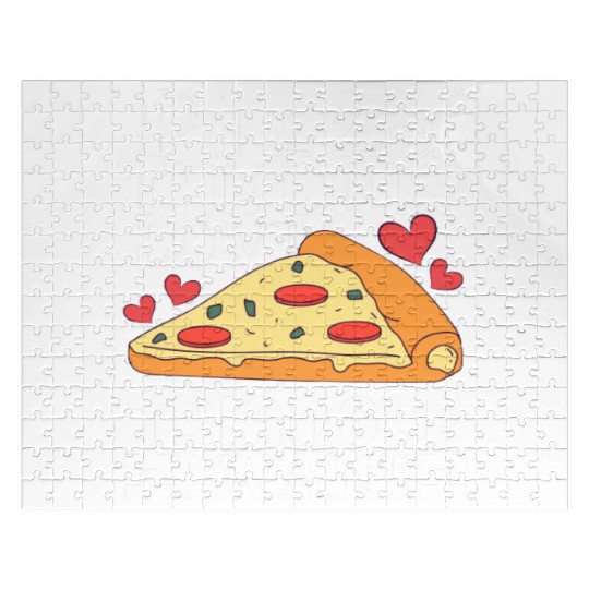 Pizza the only love triangle I want Jigsaw Puzzles
