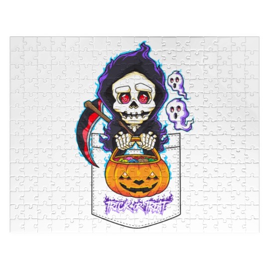 Halloween Pocket Chibi Grim Reaper Trick or Treat Jigsaw Puzzles