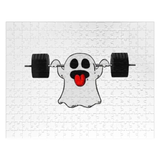 Working On My Boo Jigsaw Puzzles Ghost Workout Gym Halloween