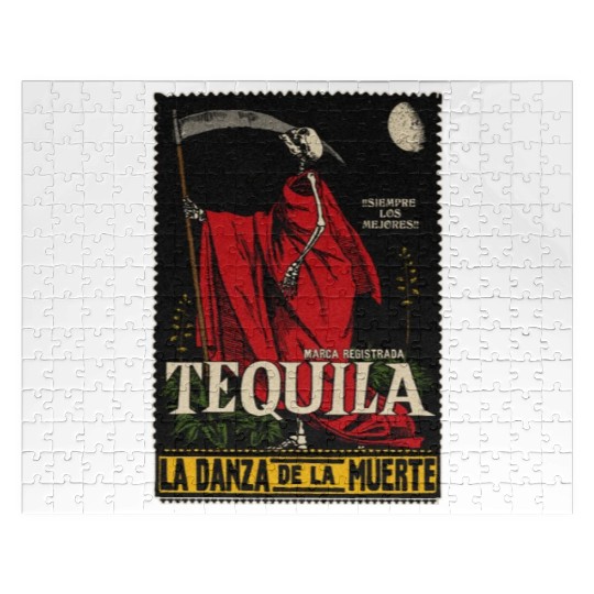 Vintage Mexican Tequila Calavera Jigsaw Puzzles