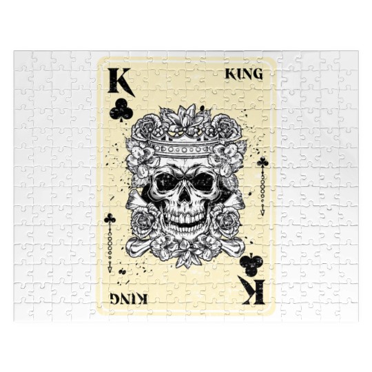 King of Clubs Poker Card Game Gothic Horror Jigsaw Puzzles