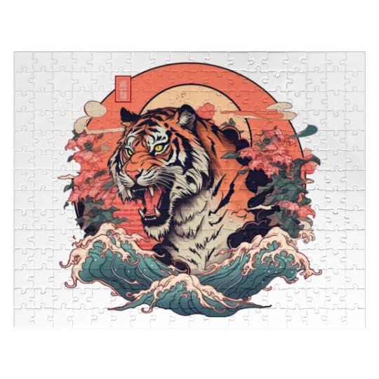 Tokyo Asia 80s Japanese Retro Tiger Jigsaw Puzzles