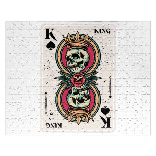 King on Spades Horror Halloween Card Game Creepy Jigsaw Puzzles