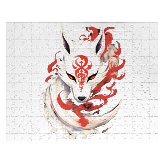 Japan Anime Kitsune Maske Kumiho Fox Samurai Jigsaw Puzzles