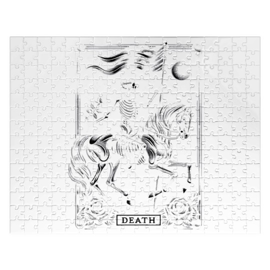 Death Tarot Card Horror Design Jigsaw Puzzles