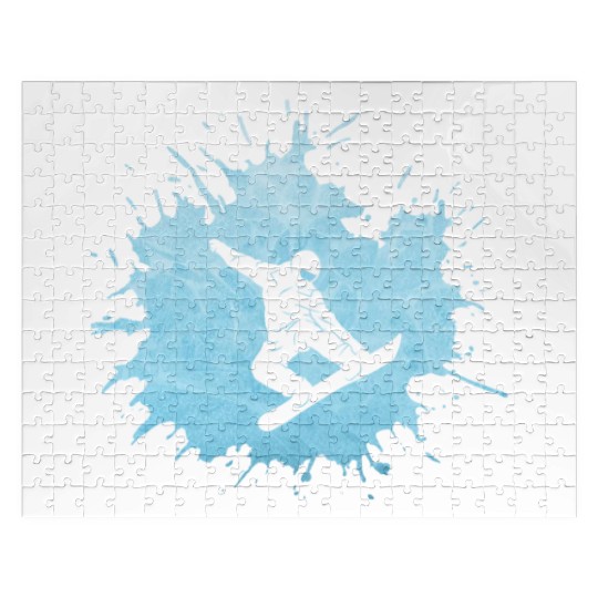 Snowboarder on Snowboard Freestyle Snowboarding Jigsaw Puzzles