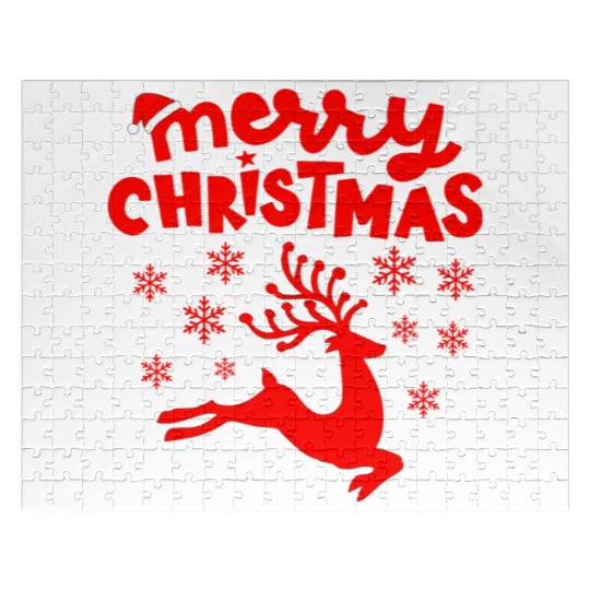 Merry Christmas Reindeer Jigsaw Puzzles