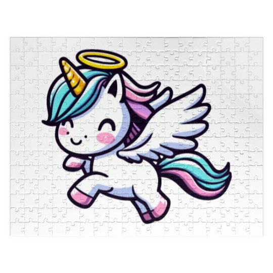 Heavenly Unicorn: Sweet Magic with Angel Wings Jigsaw Puzzles