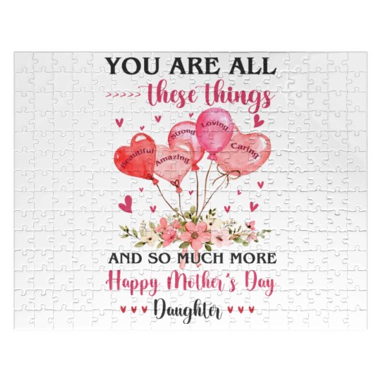 Heart Balloons Daughter Mother's Day Jigsaw Puzzles