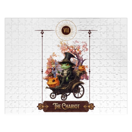 "The Chariot" Frog Tarot Card Jigsaw Puzzles