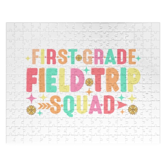 First Grade Field Trip Squad Teacher Students Jigsaw Puzzles
