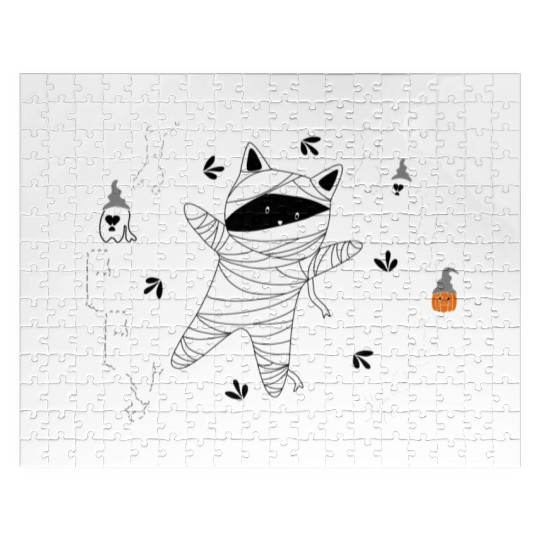 Halloween Cat Mummy For Cat Lover Jigsaw Puzzles