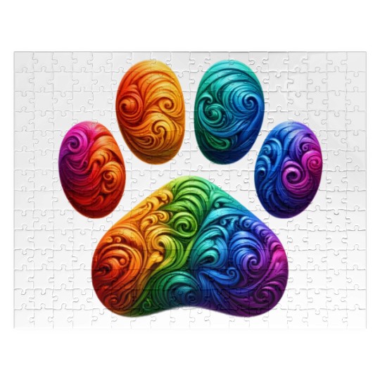 Colorful Paw Prints Edition Jigsaw Puzzles