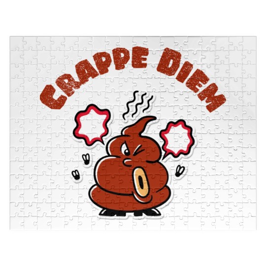 Crappe Diem Funny Carpe Diem Poop Jigsaw Puzzles