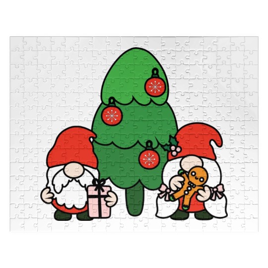 Festive Christmas Gnomes with Holiday Tree Jigsaw Puzzles