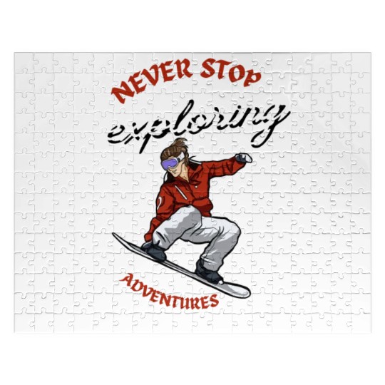 "Winter Wonderland Thrills: Snowboarder's Paradise Jigsaw Puzzles