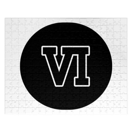 6 Greek Numerals - Ancient Symbol Six Jigsaw Puzzles