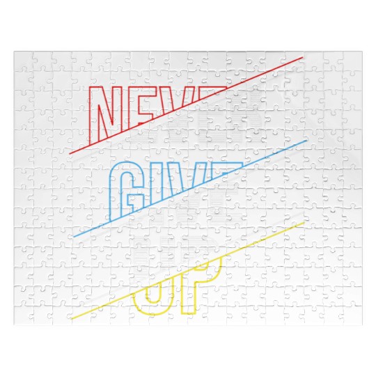 Men's And Women's Print Trong Never Give Up Strong Jigsaw Puzzles