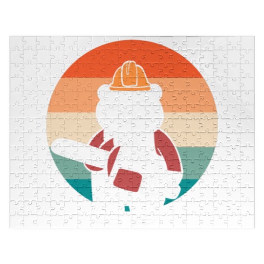 Panda Chainsaw Tree Worker Jigsaw Puzzles