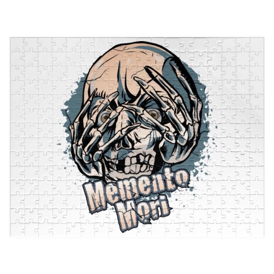 Unique Skull With Skeleton Hands Over Face Jigsaw Puzzles