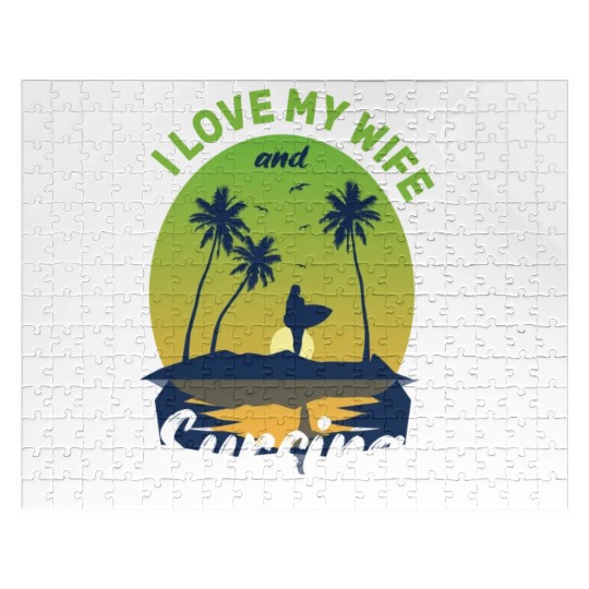 I Love My Wife And Surfing Jigsaw Puzzles