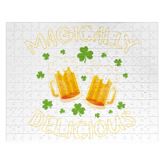 Magically Delicious Beer Drinking Irish Team St Jigsaw Puzzles