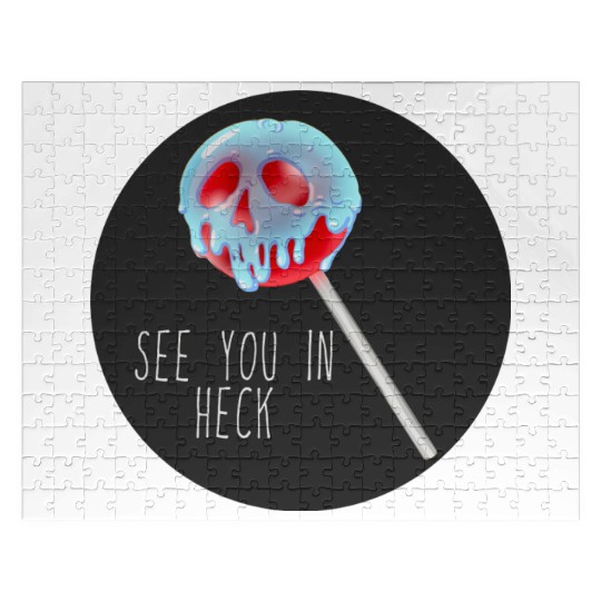 See You In Heck Poison Skull Candy Jigsaw Puzzles
