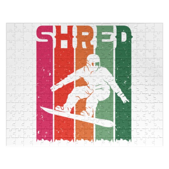 Snowboarder Freestyle SHRED Snowboarding Jigsaw Puzzles