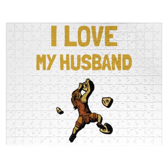 I love my Husband Climbing Bouldering Indoor Jigsaw Puzzles