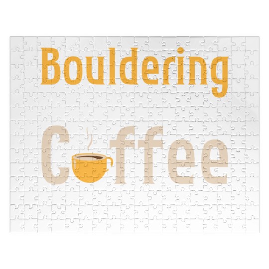 Bouldering Fueled By Coffee Climbing Boulder Jigsaw Puzzles