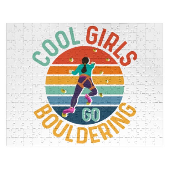 Cool Girls Go Bouldering Boulder Climbing Jigsaw Puzzles