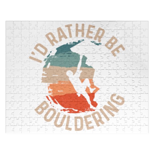 I'd Rather Be Bouldering Boulder Climbing Jigsaw Puzzles