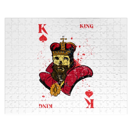 King on Spades Horror Halloween Card Game Creepy Jigsaw Puzzles