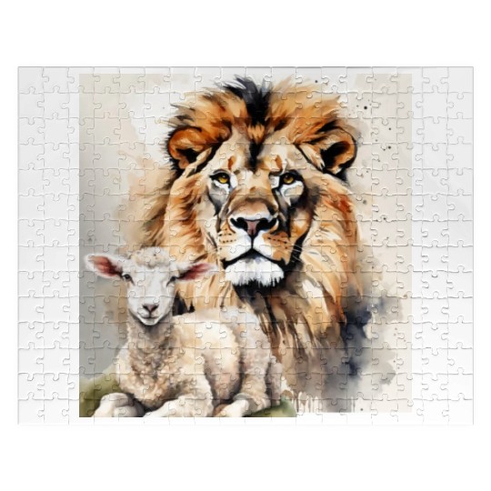 Lion and Lamb Christian Apparel Jigsaw Puzzles
