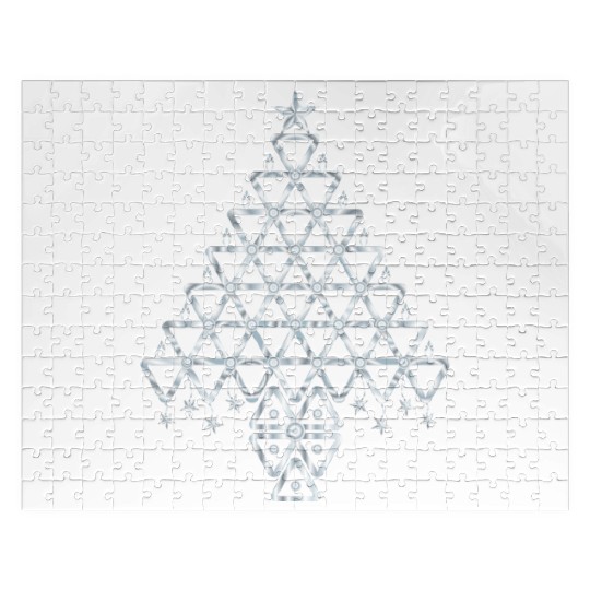 Silver Christmas Symbolic tree Jigsaw Puzzles