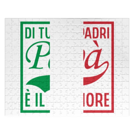 Di Tutti I Padri Papa Italian Flag Father's Day Jigsaw Puzzles