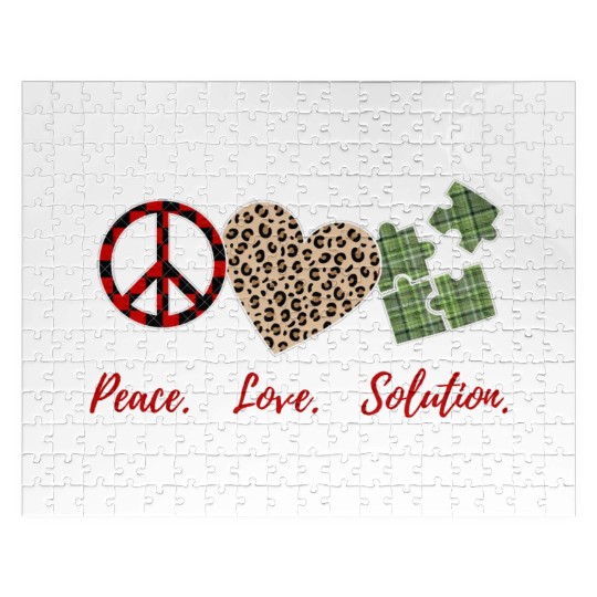 peace love solution Jigsaw Puzzles