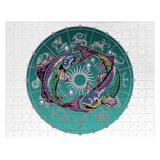 Pisces Zodiac star sign horoscope Astrology Jigsaw Puzzles