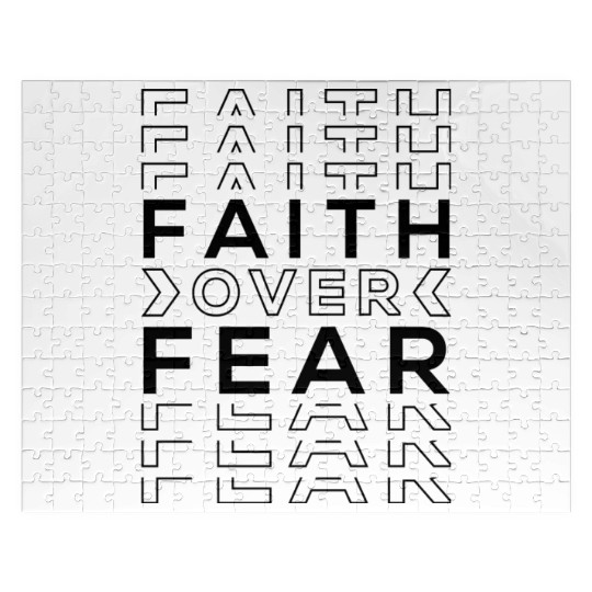 FAITH OVER FEAR Jigsaw Puzzles